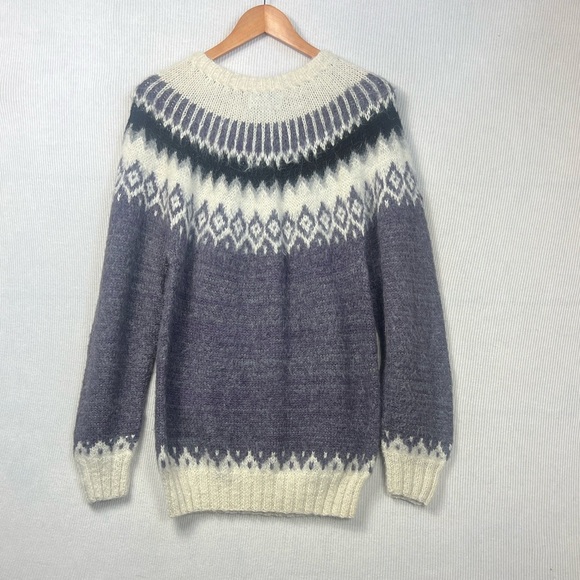 Alpaca Imports 100% Wool Fair Isle Sweater Unisex M-Small W-Med Handmade in Peru - Picture 5 of 7